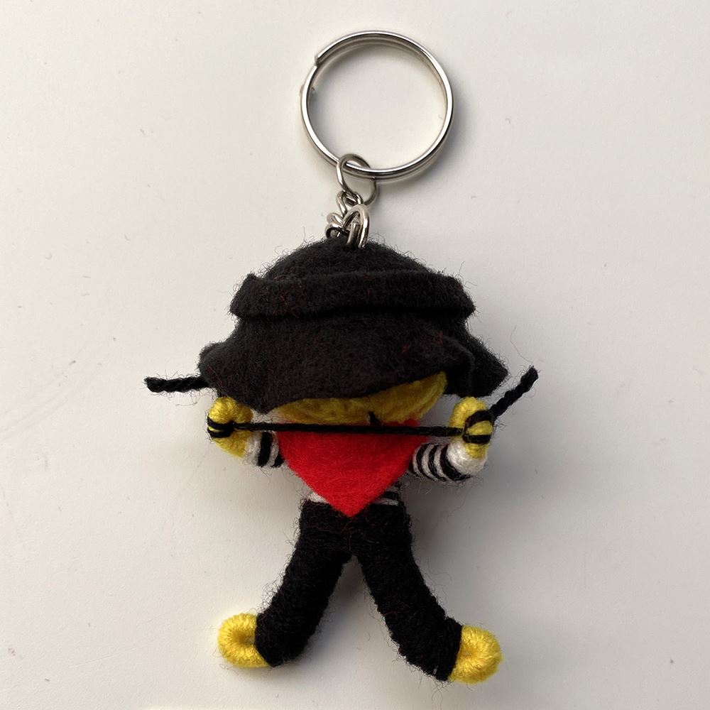 Voodoo String Doll Keychain, 7cm