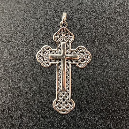 Silver-Plated Gothic Pendant