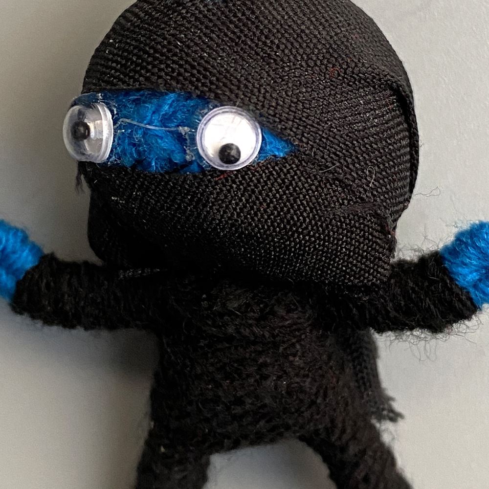 Voodoo String Doll Keychain, 7cm