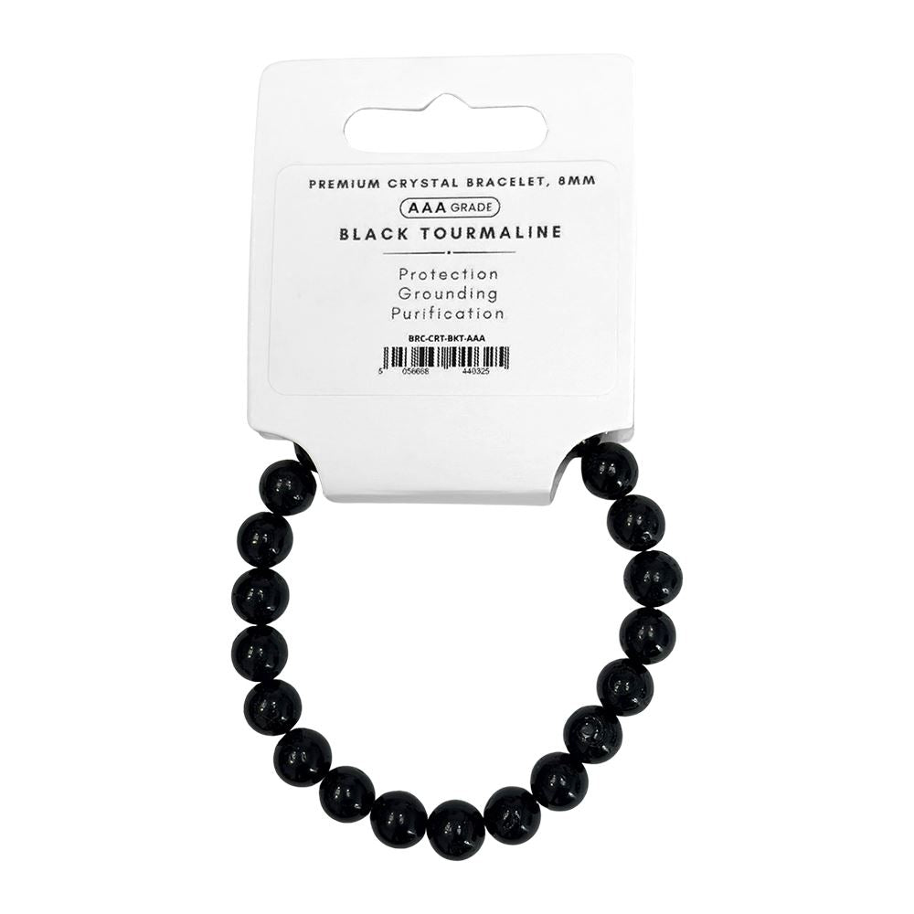 AAA Crystal Bracelet, 8mm, Black Tourmaline