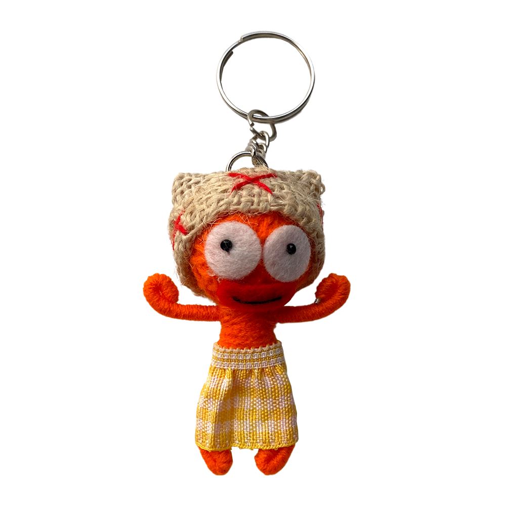 Voodoo String Doll Keychain, 7cm