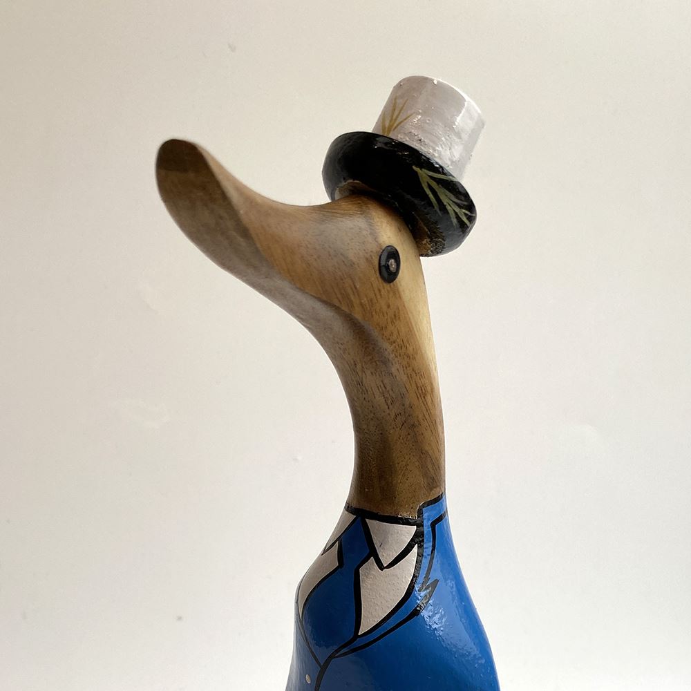 Suited Blue Duck, 25x10x10cm