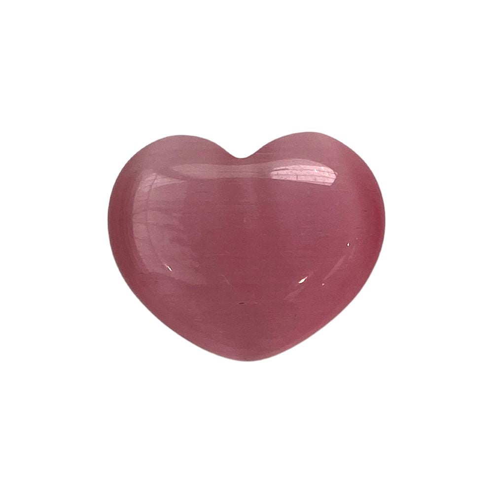 Cat’s Eye Glass Heart, 3x2.5x1cm