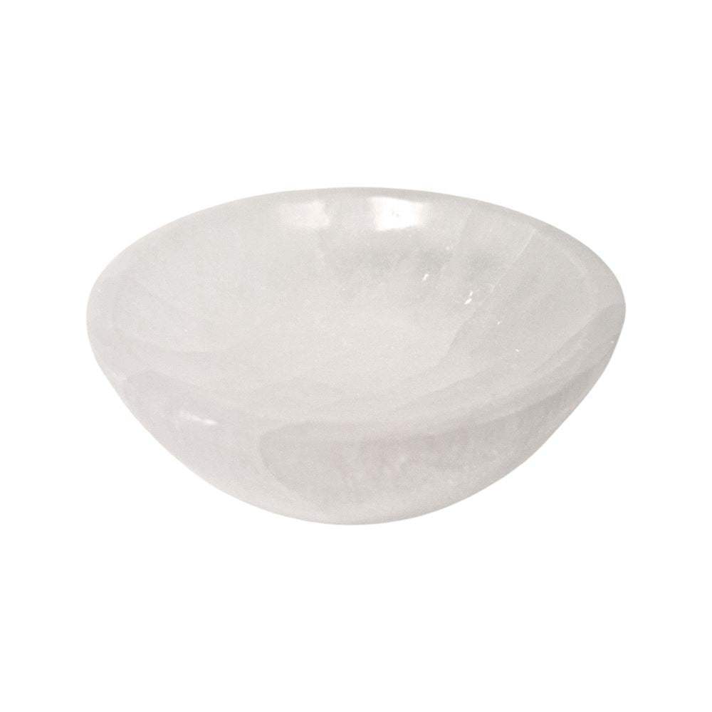 Selenite Bowl, Round, 14x4cm