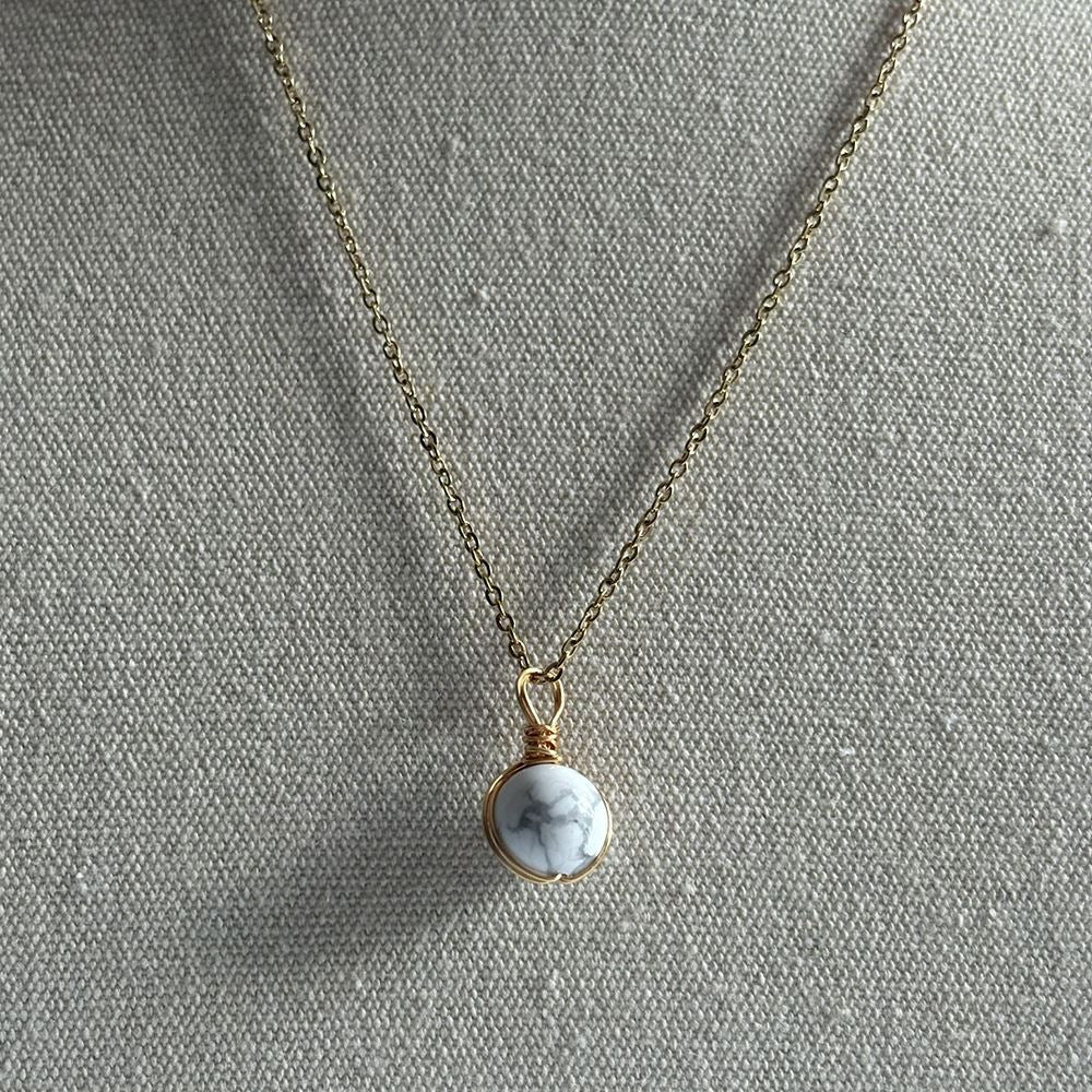 Halo Gemstone Pendant, Sphere