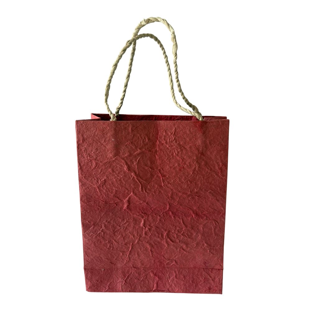 Mulberry Paper Gift Bag, Assorted Plain Colour, 15x19x5.5cm, Pack of 10