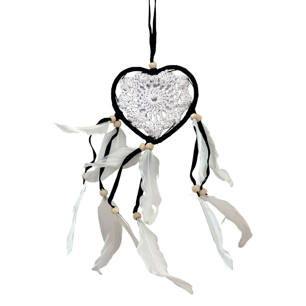 Heart Dream Catcher, 9cm, Black