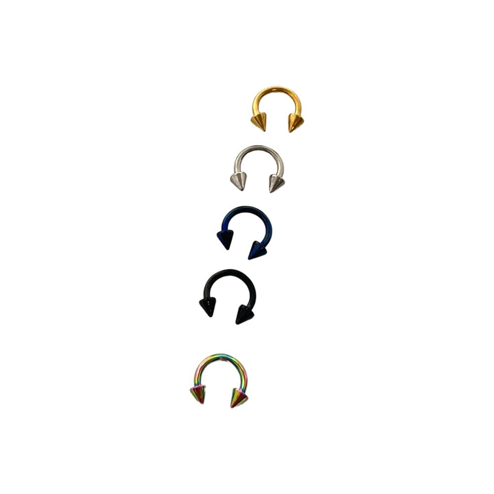 Horseshoe Nose Rings, Stainless Steel, Pack of 5