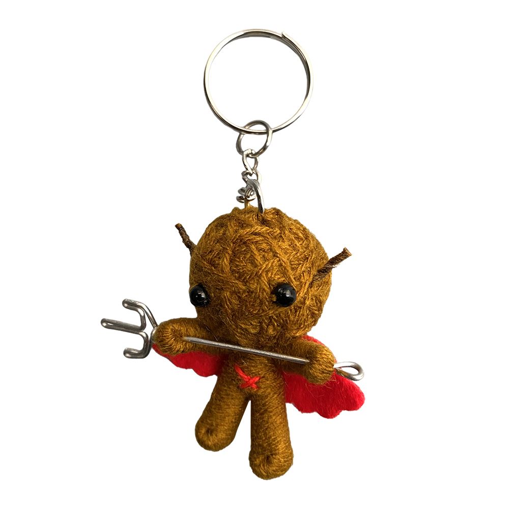 Voodoo String Doll Keychain, 7cm