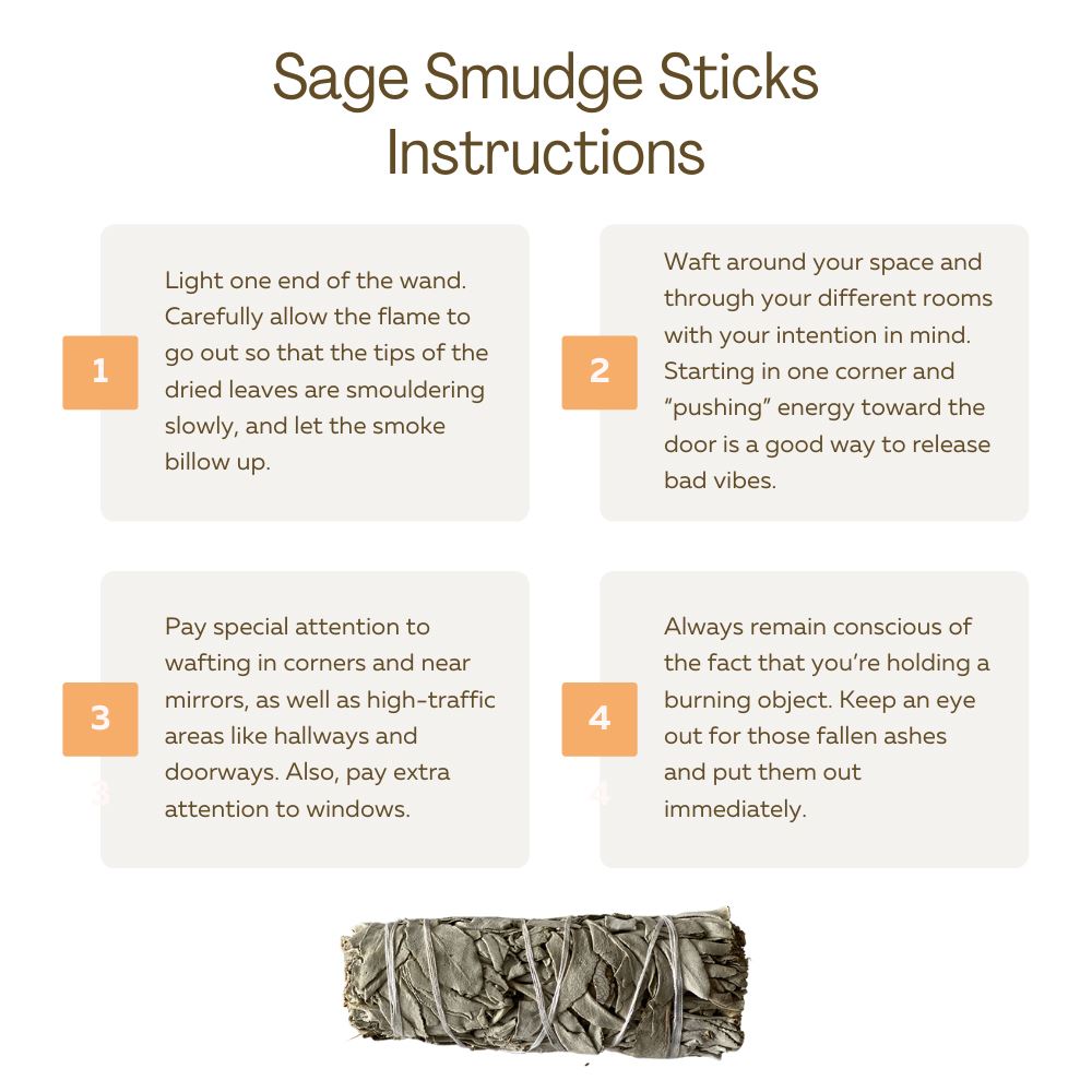 Natural Smudge Sticks 4"