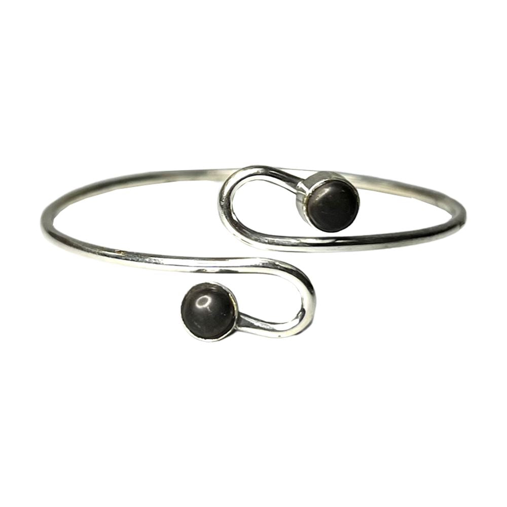 Silver Plated Adjustable Serpentine Cuff Bangle