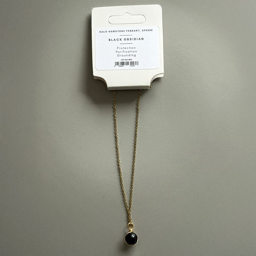 Halo Gemstone Pendant, Sphere