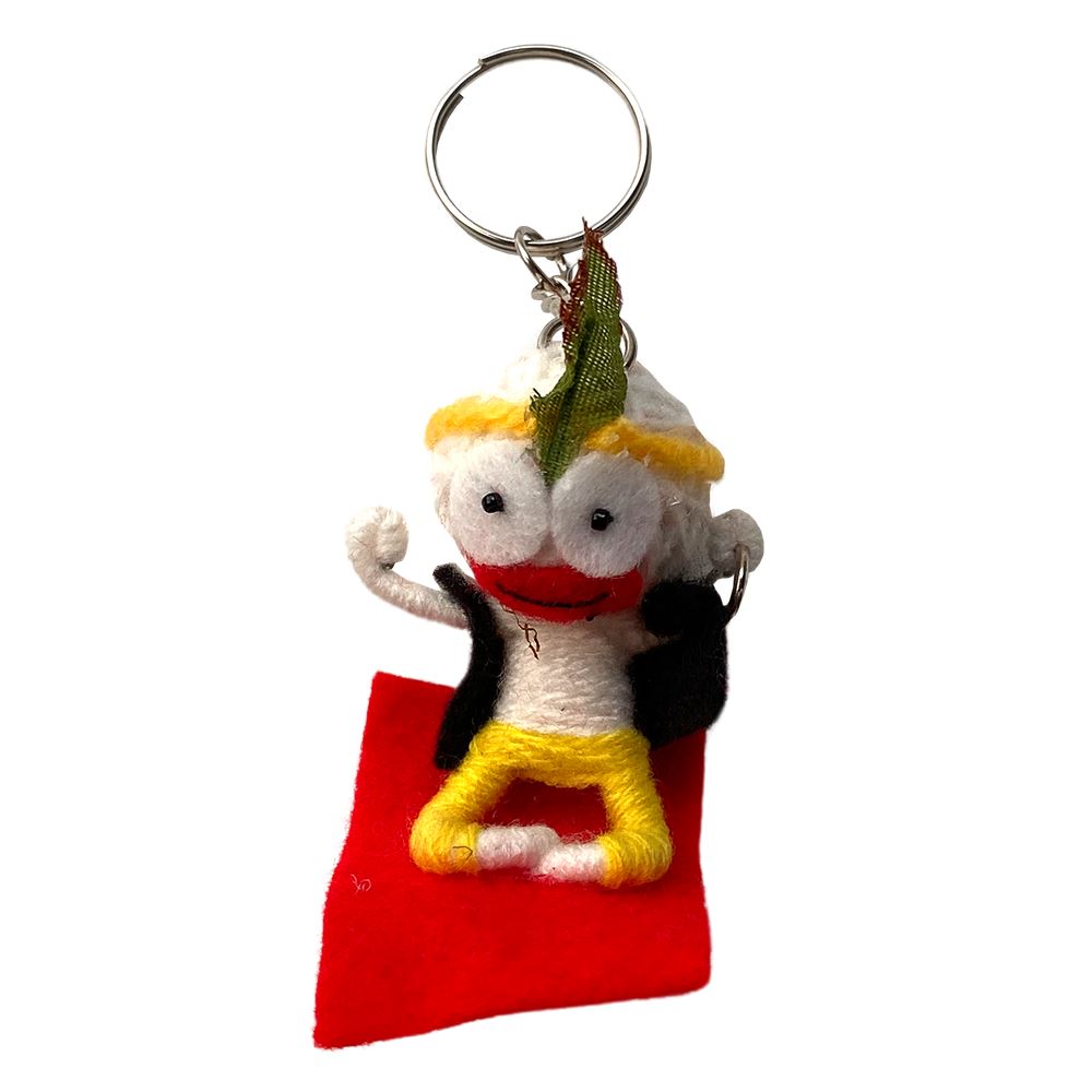 Voodoo String Doll Keychain, 7cm
