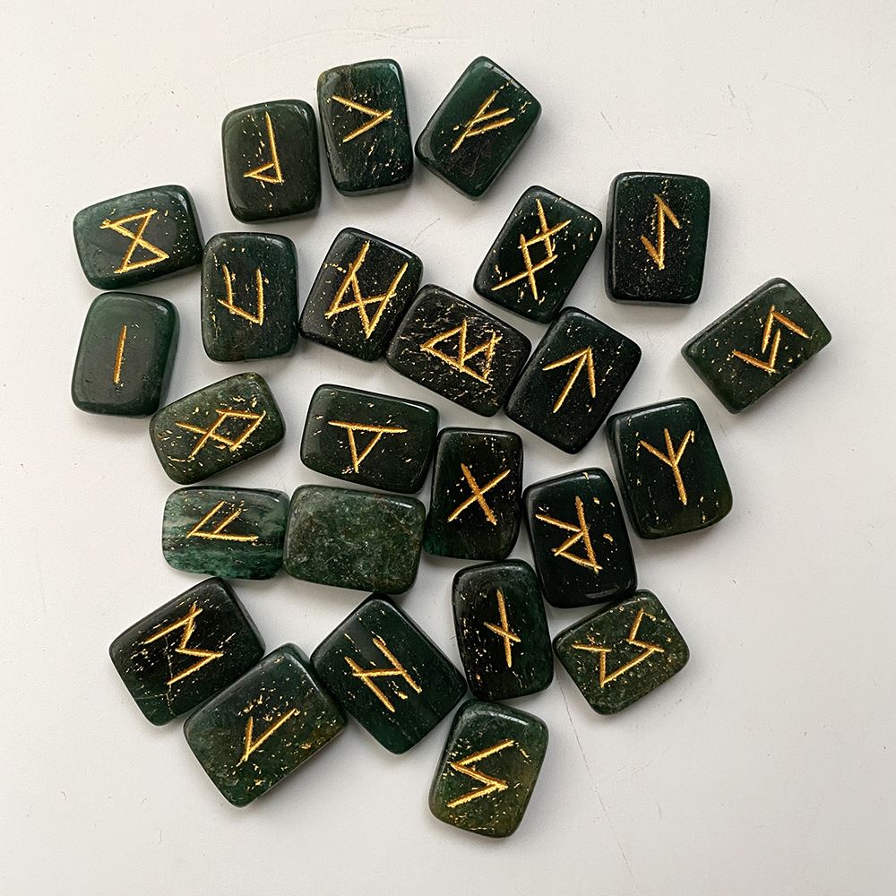 Rune Set with Pouch, Rectangular