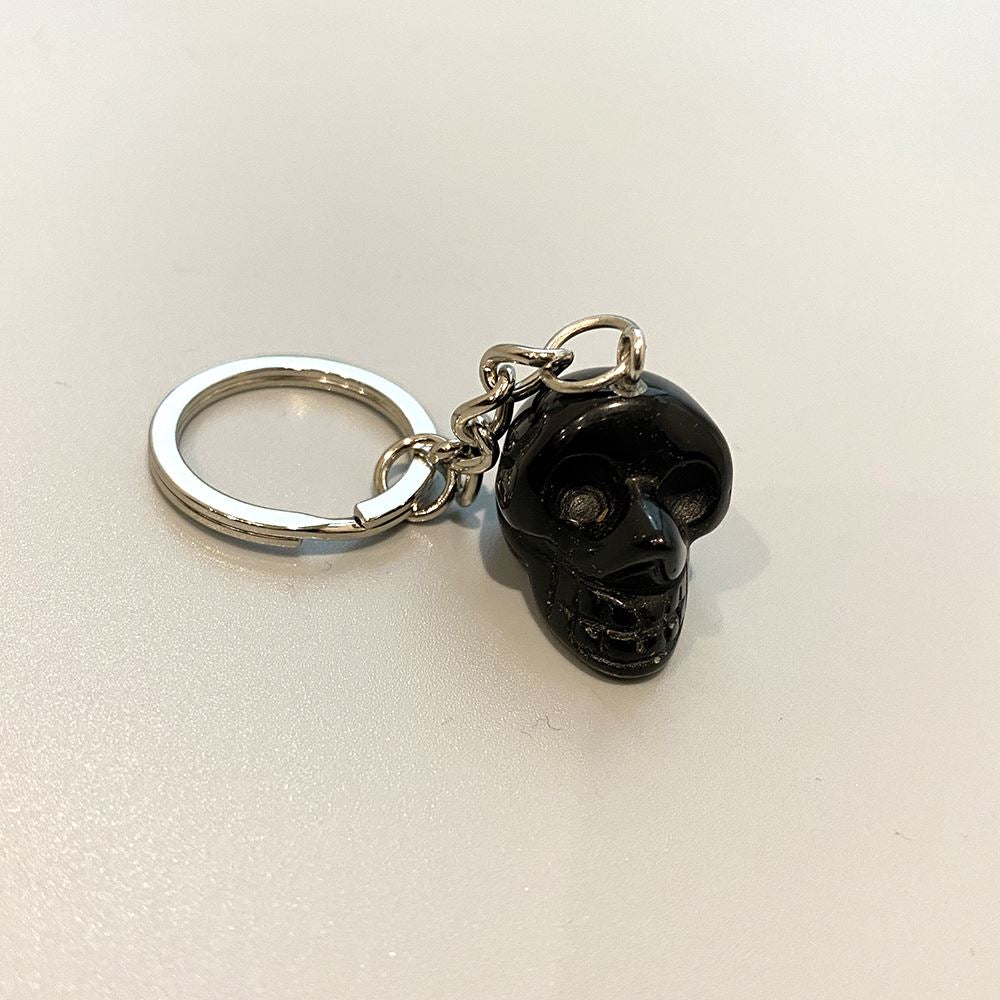 Crystal Skull Head Keychain, 2cm