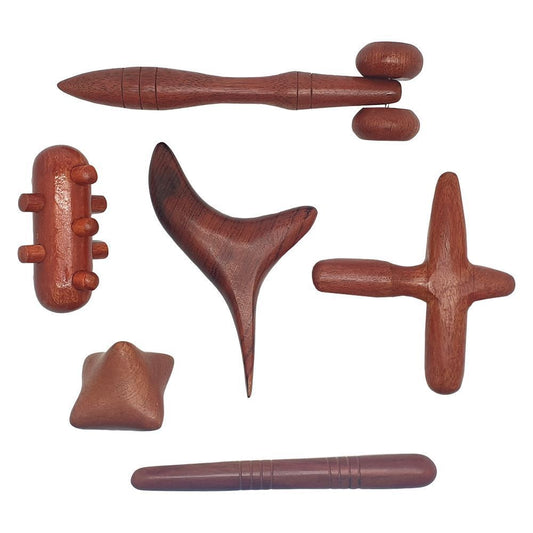 Thai Massage Tool Set, 6 Items, Traditional Reflexology