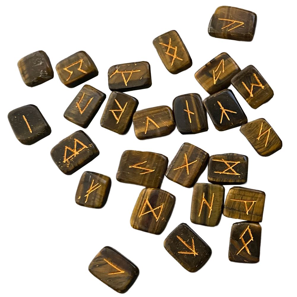 Rune Set with Pouch, Rectangular