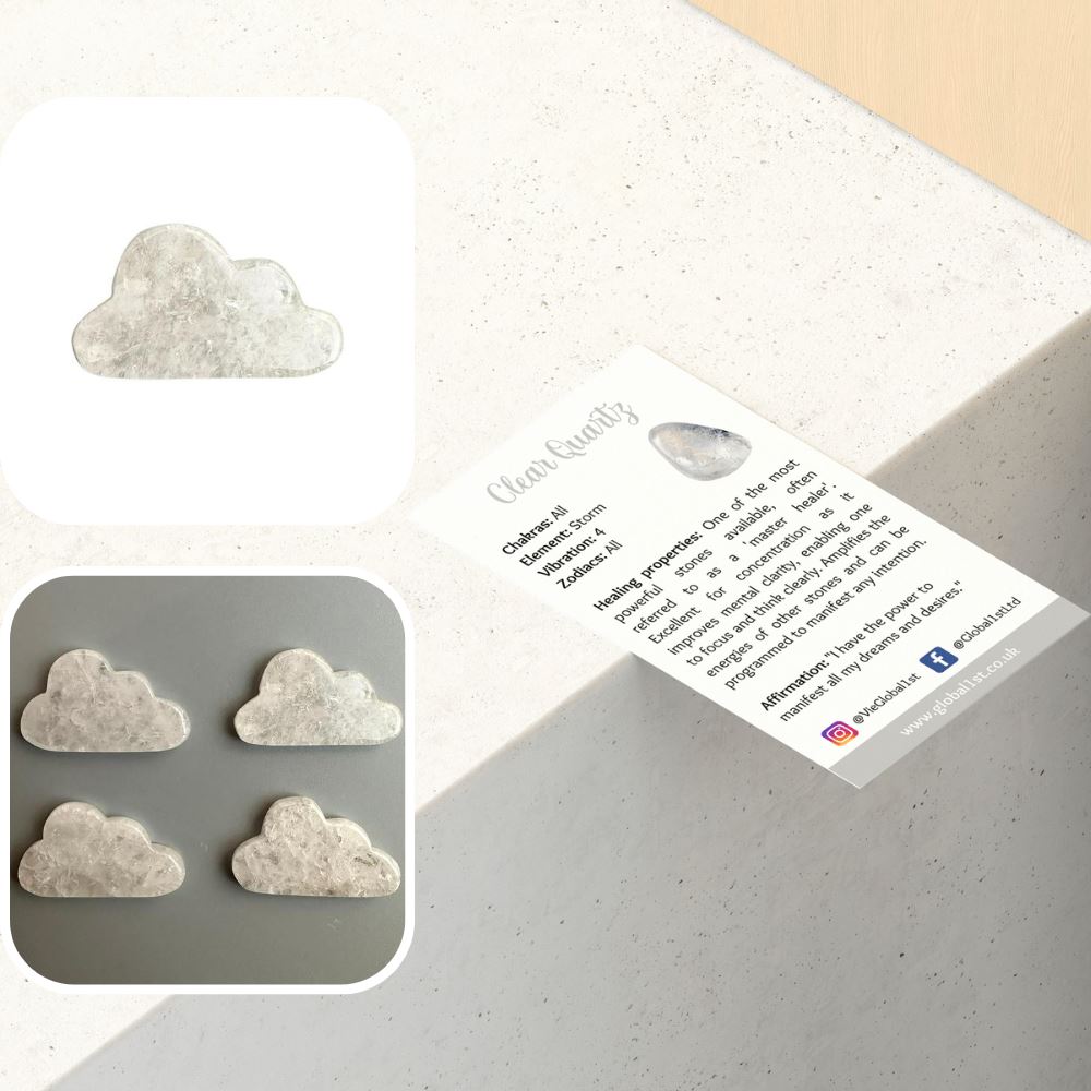 Crystal Cloud, 5x3x0.5cm, Clear Quartz