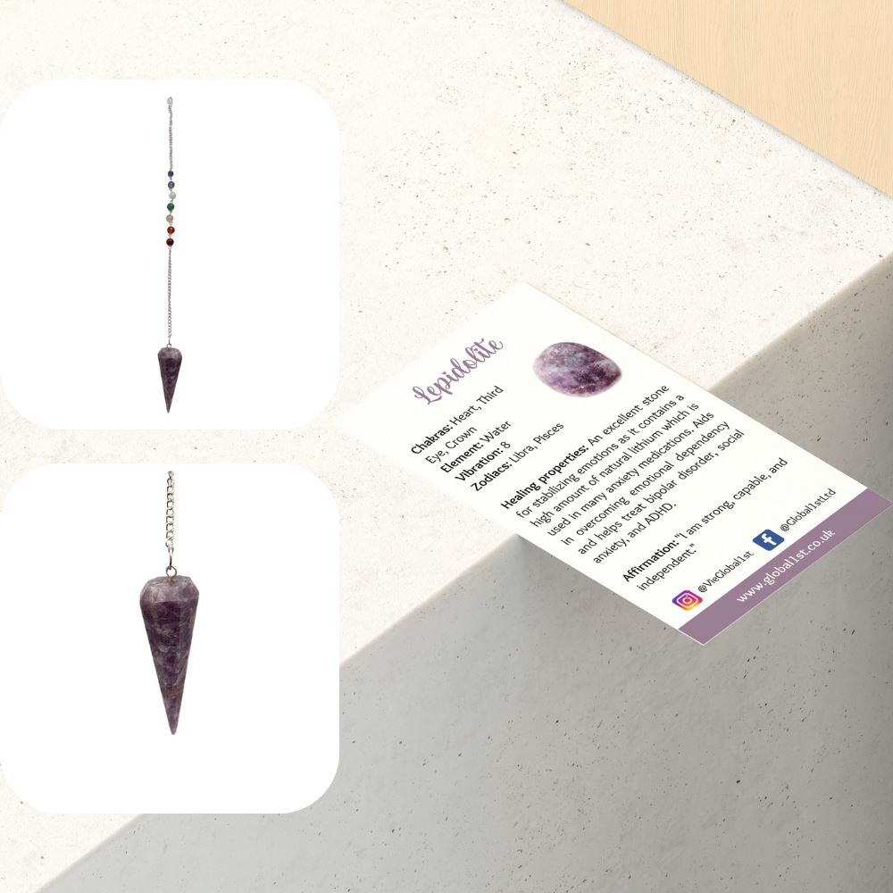 Pendulum with 7 Chakra Beaded Chain